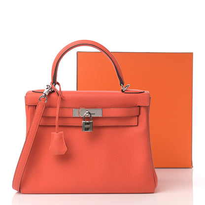 Hermes Togo Kelly Retourne 28 Poppy Orange 22 of 22