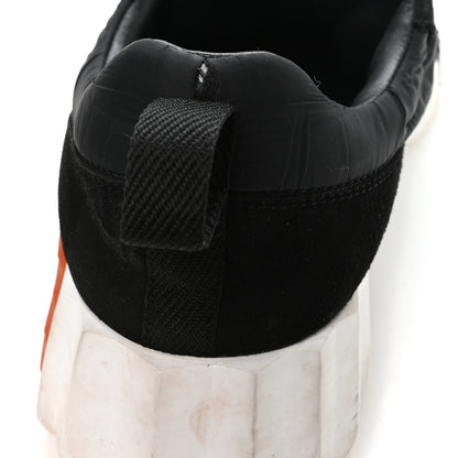 Hermes Parachute Fabric Suede Goatskin Womens Bouncing Sneakers 38.5 Black 9 of 9