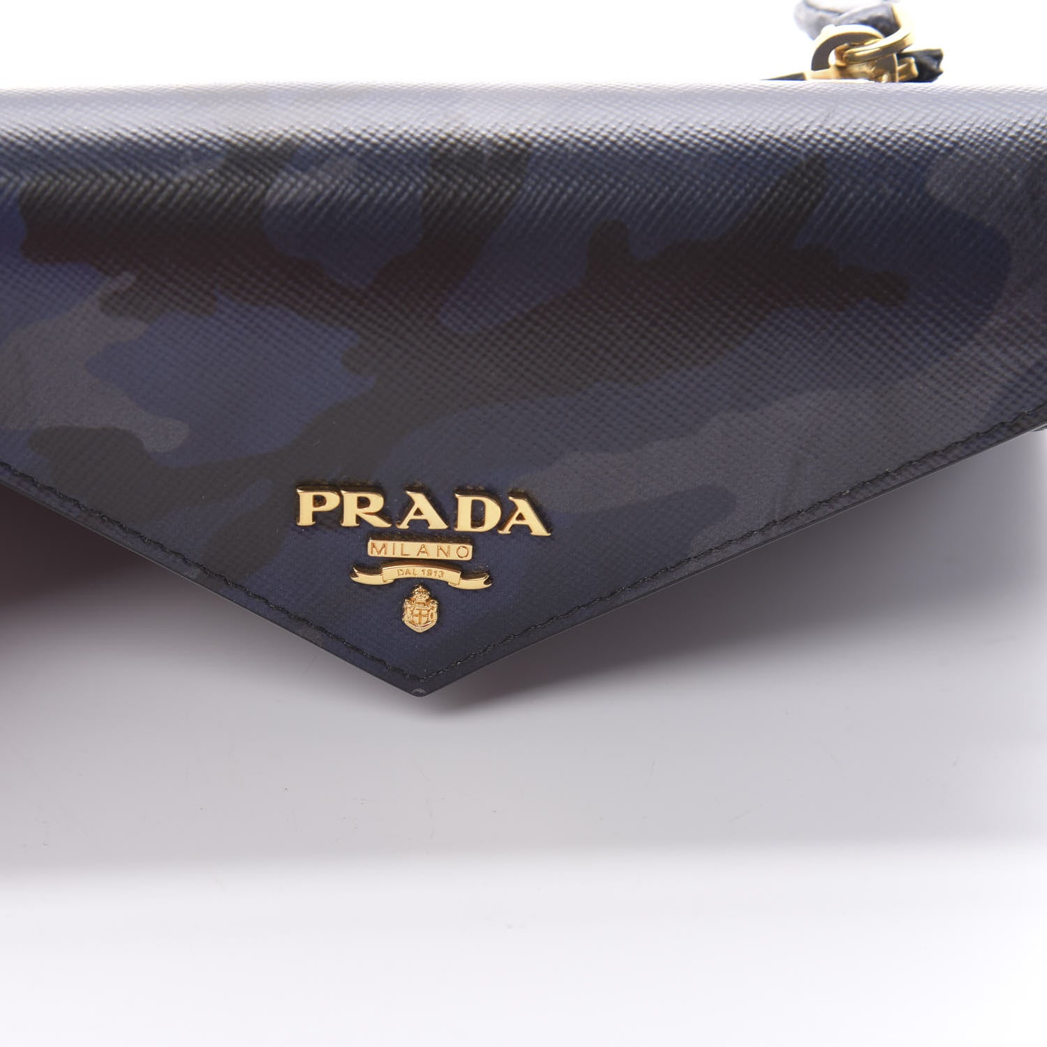 Prada Saffiano Camouflage Print Wristlet Wallet Royal 6 of 7