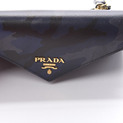 Prada Saffiano Camouflage Print Wristlet Wallet Royal 6 of 7