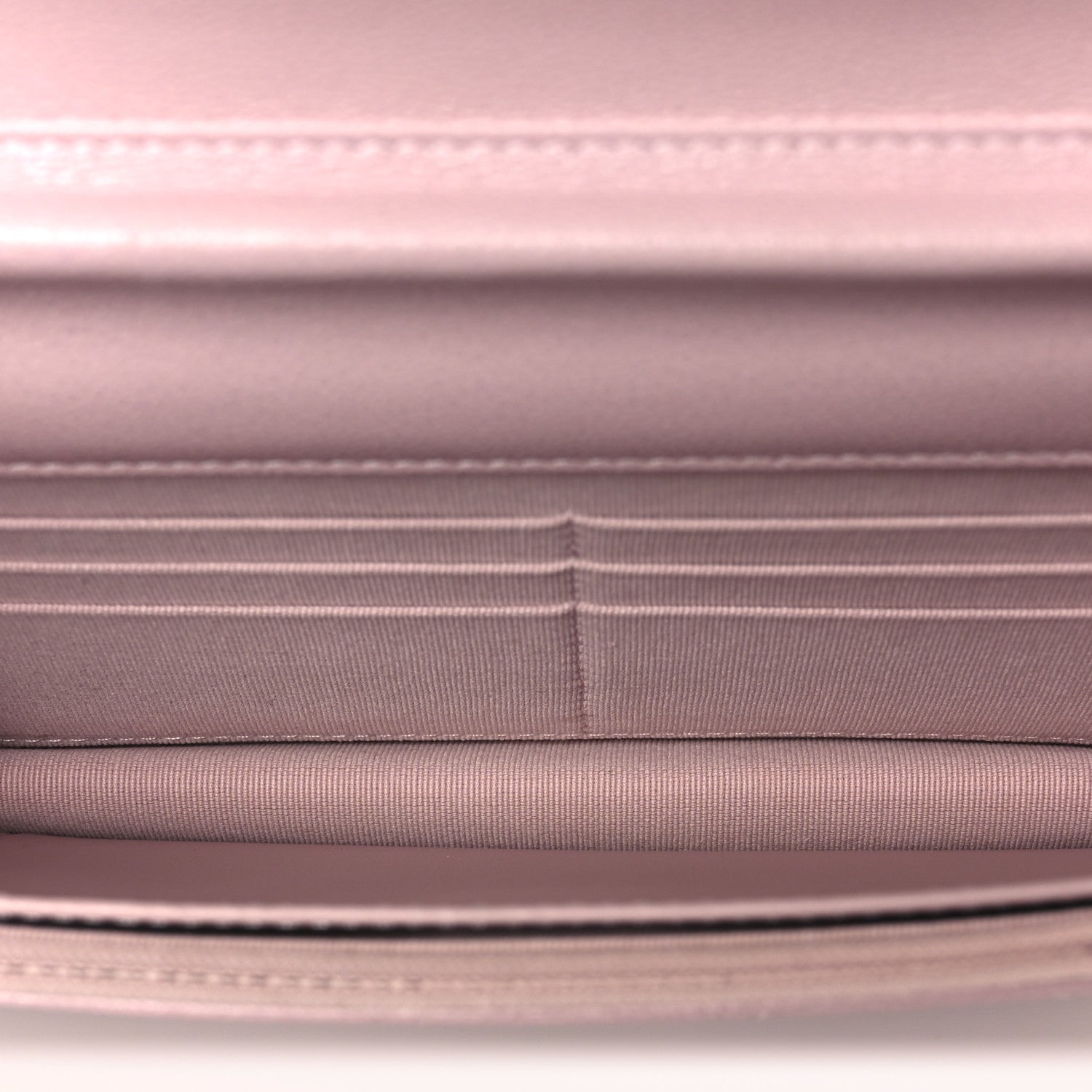 Chanel Caviar Quilted Studded CC Wallet on Chain WOC Light Pink 5 of 11