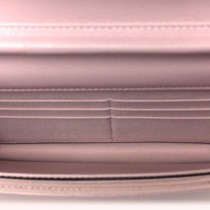 Chanel Caviar Quilted Studded CC Wallet on Chain WOC Light Pink 5 of 11