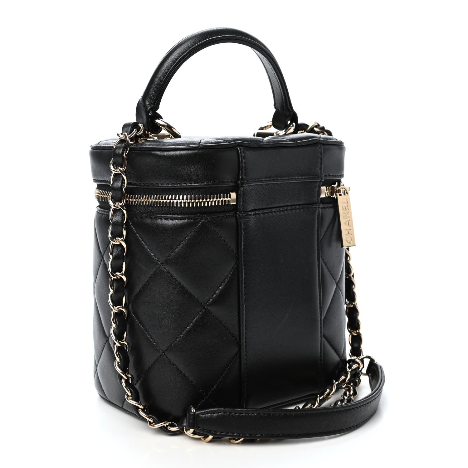 Chanel Lambskin Quilted Trendy Vanity Case Black 2 of 4