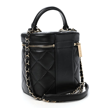 Chanel Lambskin Quilted Trendy Vanity Case Black 2 of 4