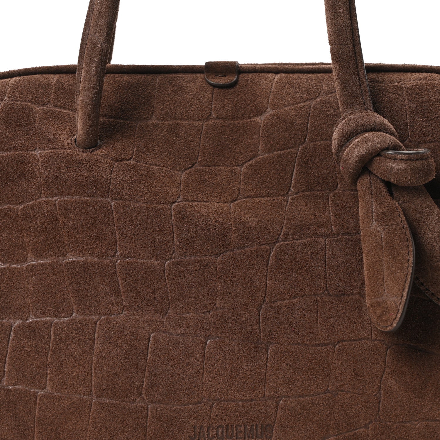 Jacquemus Suede Crocodile Embossed Le Turismo Dark Brown 8 of 10
