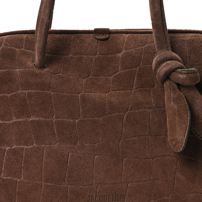 Jacquemus Suede Crocodile Embossed Le Turismo Dark Brown 8 of 10