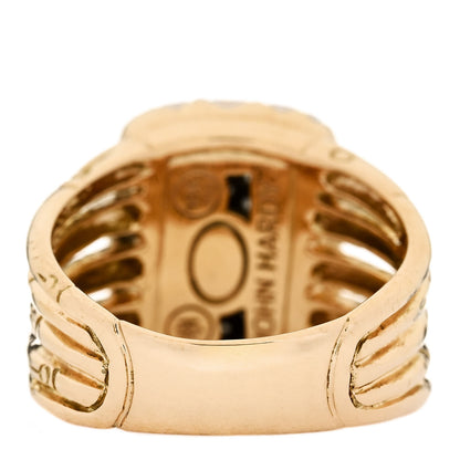 John Hardy 18K Yellow Gold Diamond Bamboo Five-Row Ring 51 5.75 4 of 6