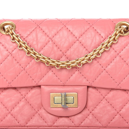 Chanel Aged Calfskin Quilted 2.55 Reissue Mini Flap Pink 9 of 10