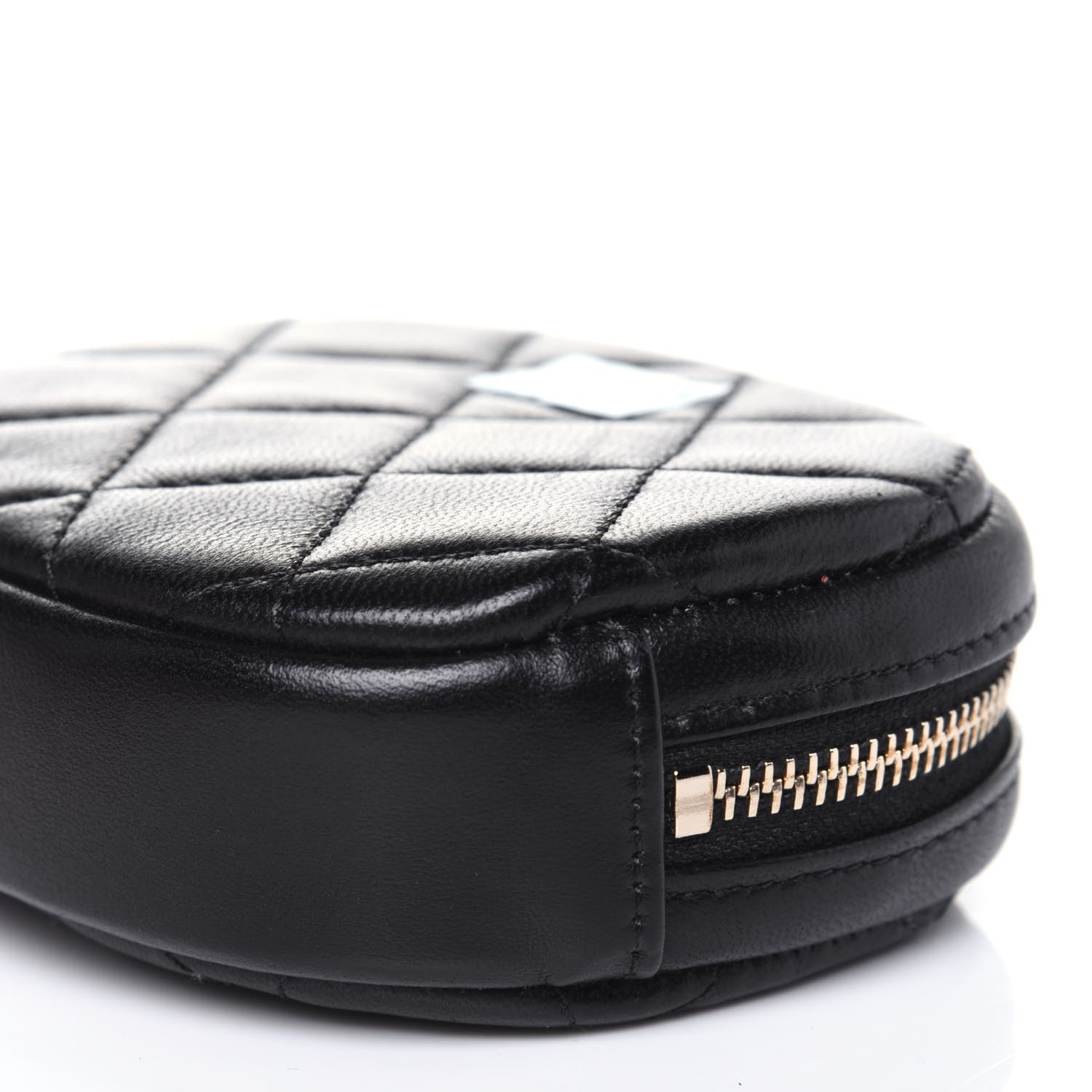 Chanel Lambskin Quilted Zip Around Classic Coin Purse Black 8 of 9