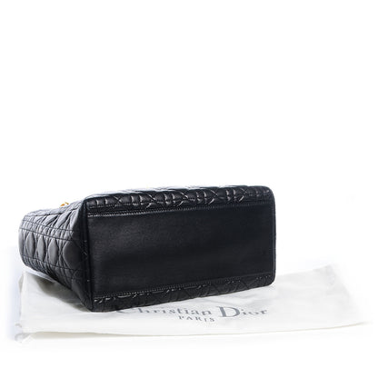 Christian Dior Lambskin Cannage Medium Lady Dior Black 4 of 9