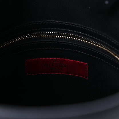 Valentino Garavani Vitello Rockstud Shopper Tote Black 6 of 9