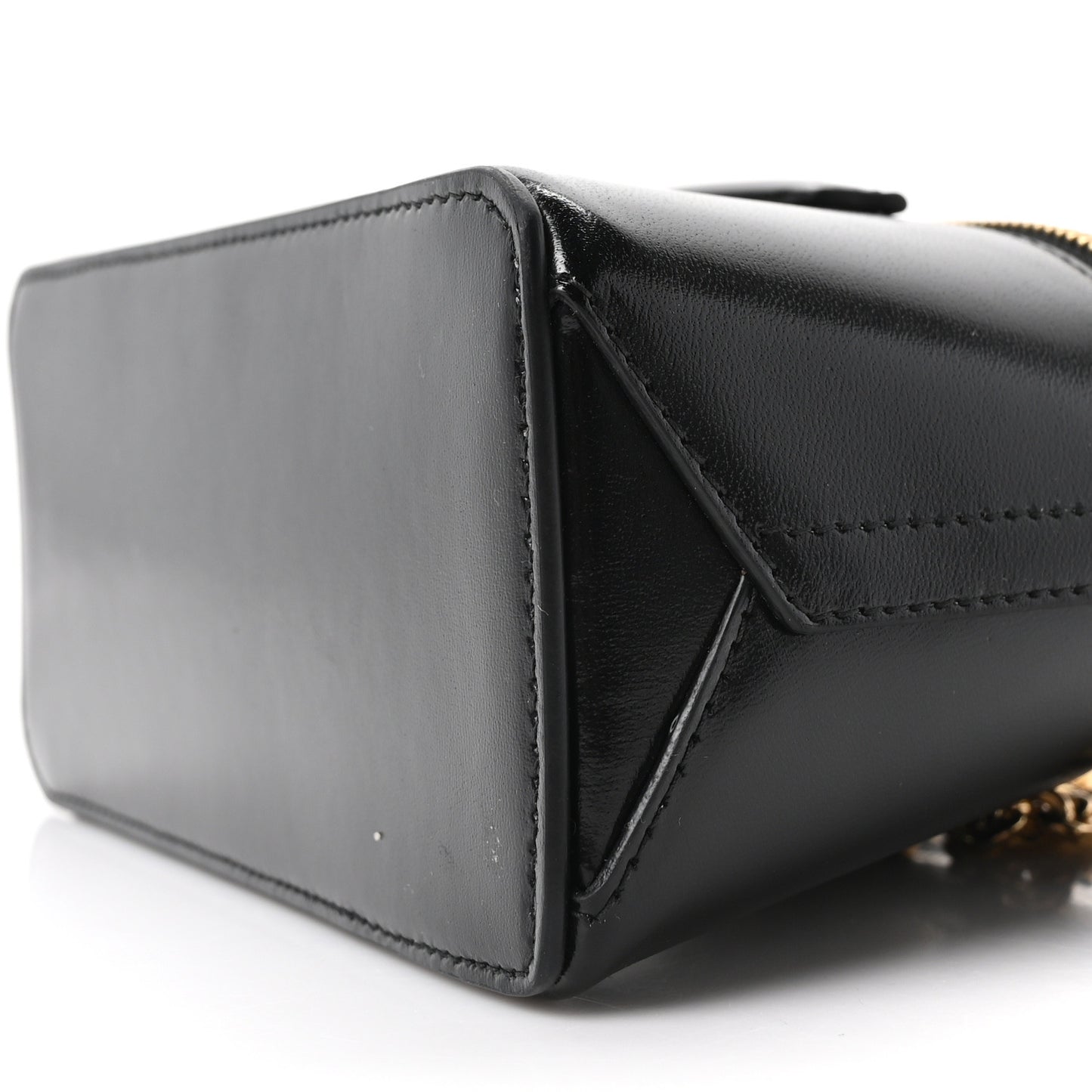 Box Calfskin Antigona Mini Vanity Bag With Chain Black
