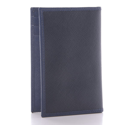 Prada Saffiano Bi-Fold Card Holder Baltico Bleuette 3 of 9