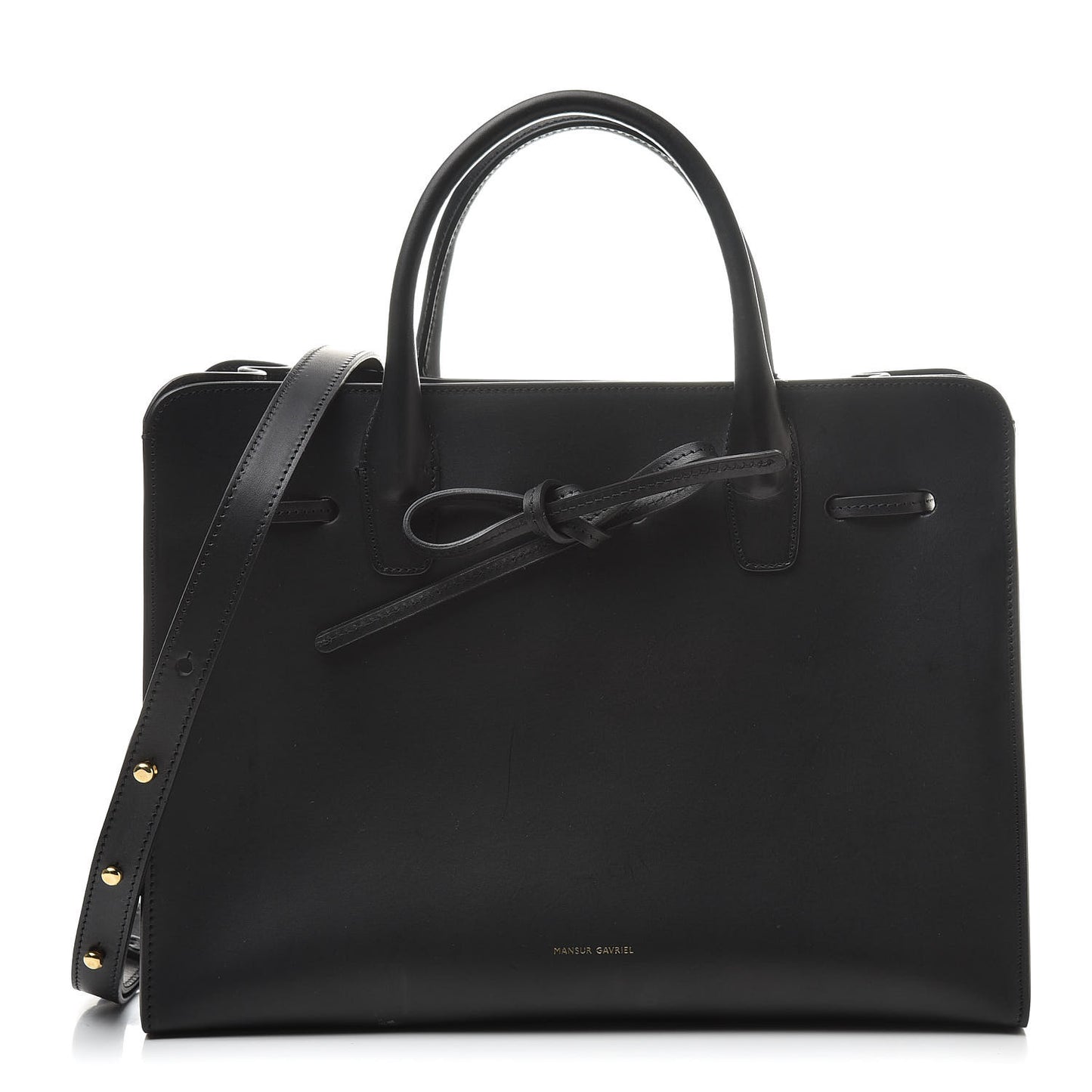 Vegetable Tanned Calfskin Sun Bag Black