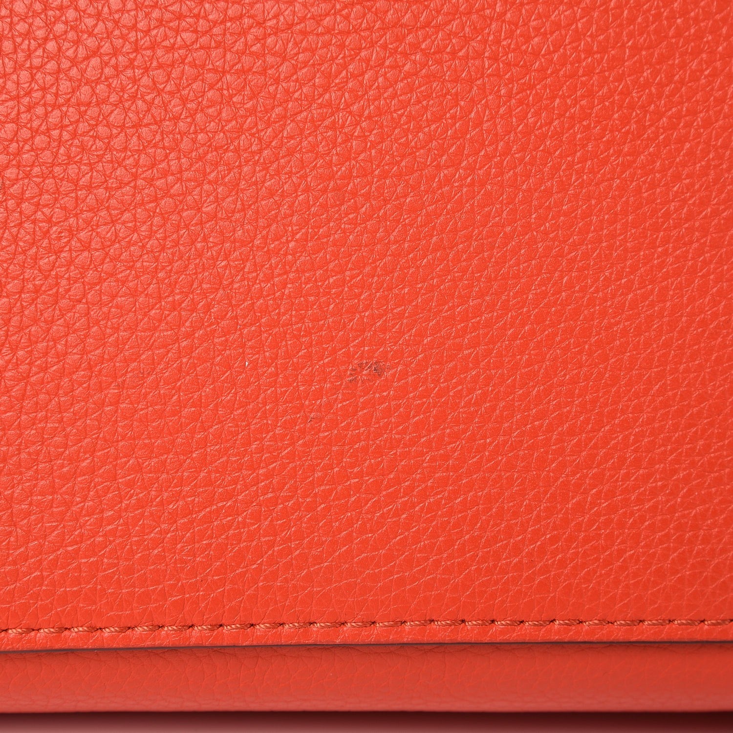 Celine Drummed Calfskin Micro Luggage Vermillion 9 of 9