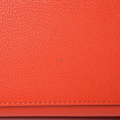 Celine Drummed Calfskin Micro Luggage Vermillion 9 of 9