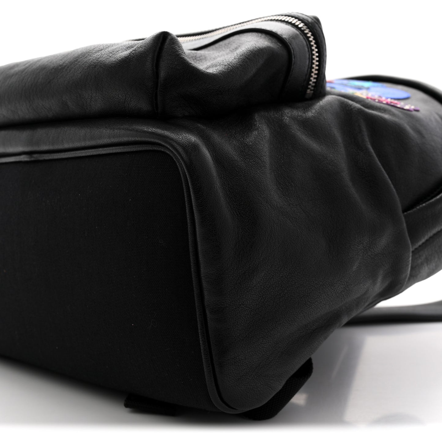 Sheepskin Love Appliqué Mini City Backpack Black
