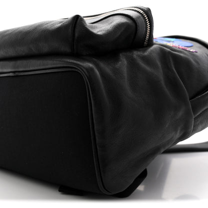 Saint Laurent Sheepskin Love Appliqué Mini City Backpack Black 9 of 10