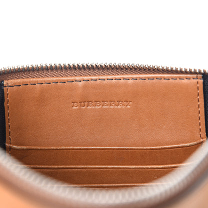 Burberry Mega Check Peyton Crossbody Clutch Bag Saddle Brown 5 of 11