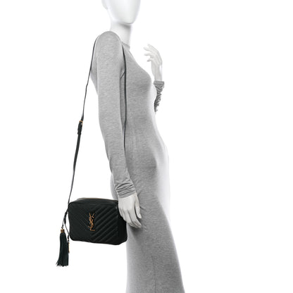 Saint Laurent Calfskin Matelasse Monogram Lou Camera Bag Vert Fonce 2 of 11