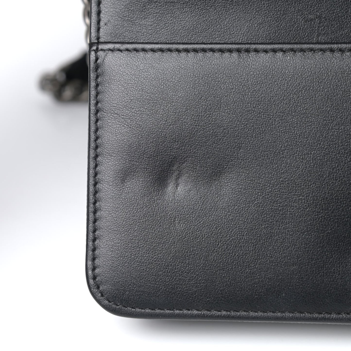 Caviar Quilted Boy Wallet On Chain WOC Black