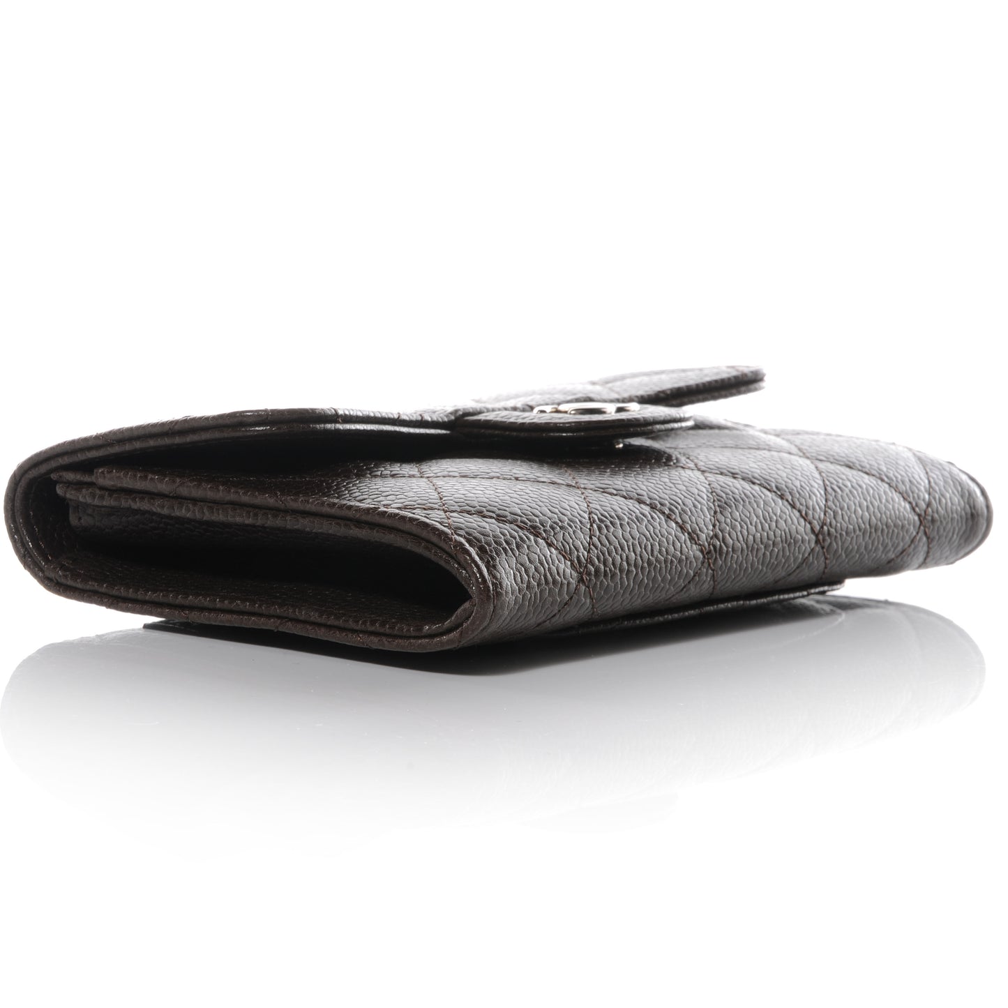 Caviar Medium Compact Wallet Brown