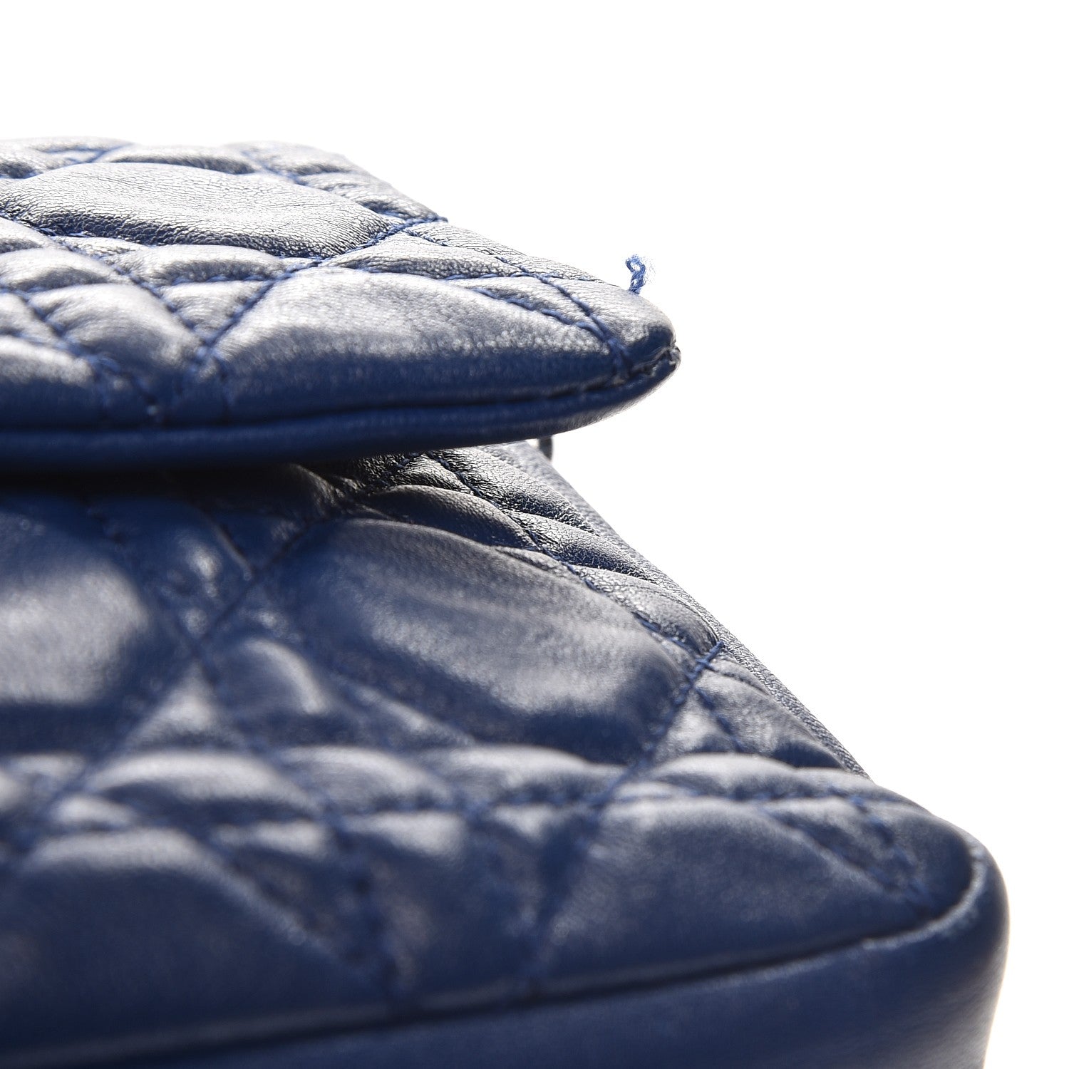 Christian Dior Lambskin Cannage New Lock Pouch Blue 8 of 9