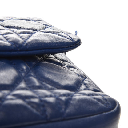 Christian Dior Lambskin Cannage New Lock Pouch Blue 8 of 9