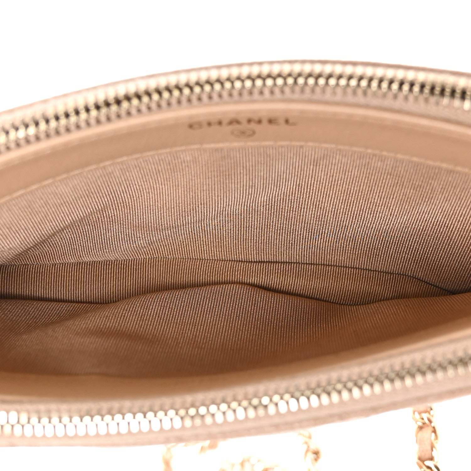 Chanel Caviar Quilted Small Clutch With Chain Beige 5 of 11