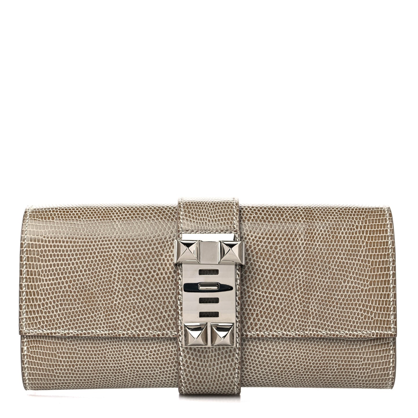 Lizard Medor Clutch 23 Ficelle