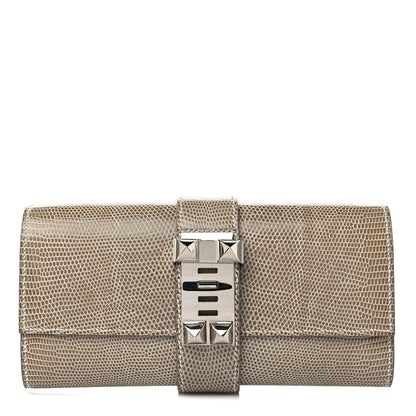 Hermes Lizard Medor Clutch 23 Ficelle 1 of 9