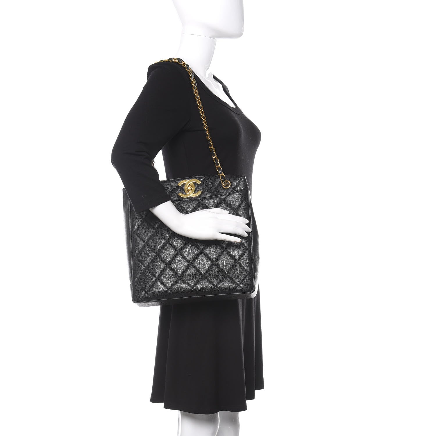 Chanel Caviar Quilted Shoulder Bag Black 2 of 13