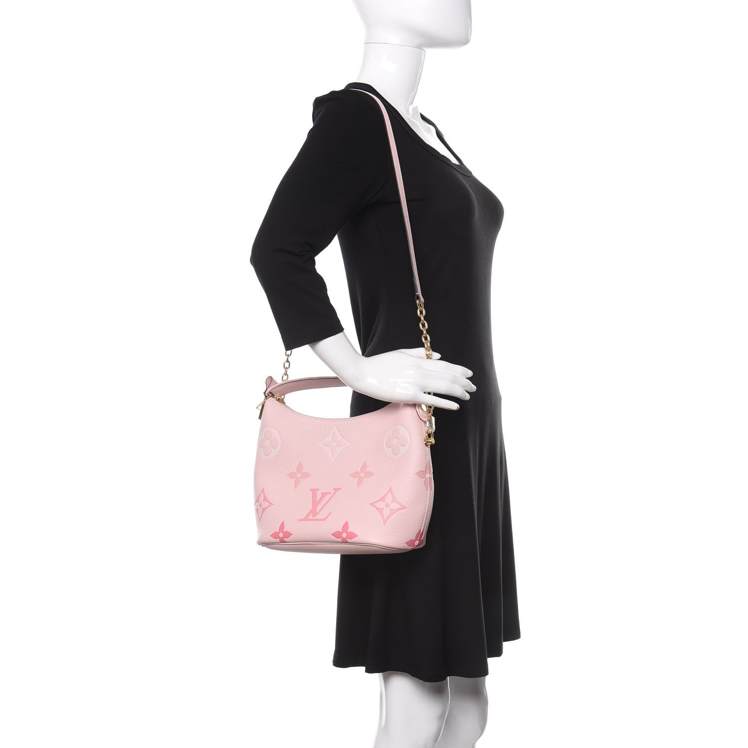 Louis Vuitton Empreinte Monogram Giant By The Pool Marshmallow Hobo PM Bouton De Rose 2 of 9