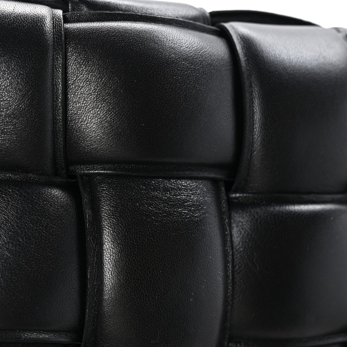 Lambskin Maxi Intreccio Padded Chain Cassette Crossbody Bag Black