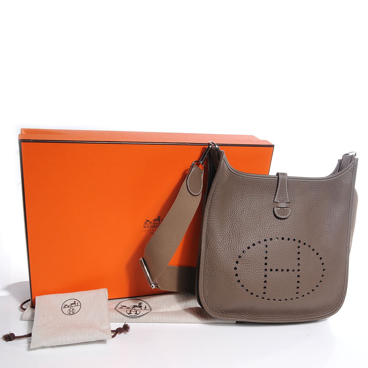 Hermes Taurillon Clemence Evelyne III PM Etoupe 5 of 8