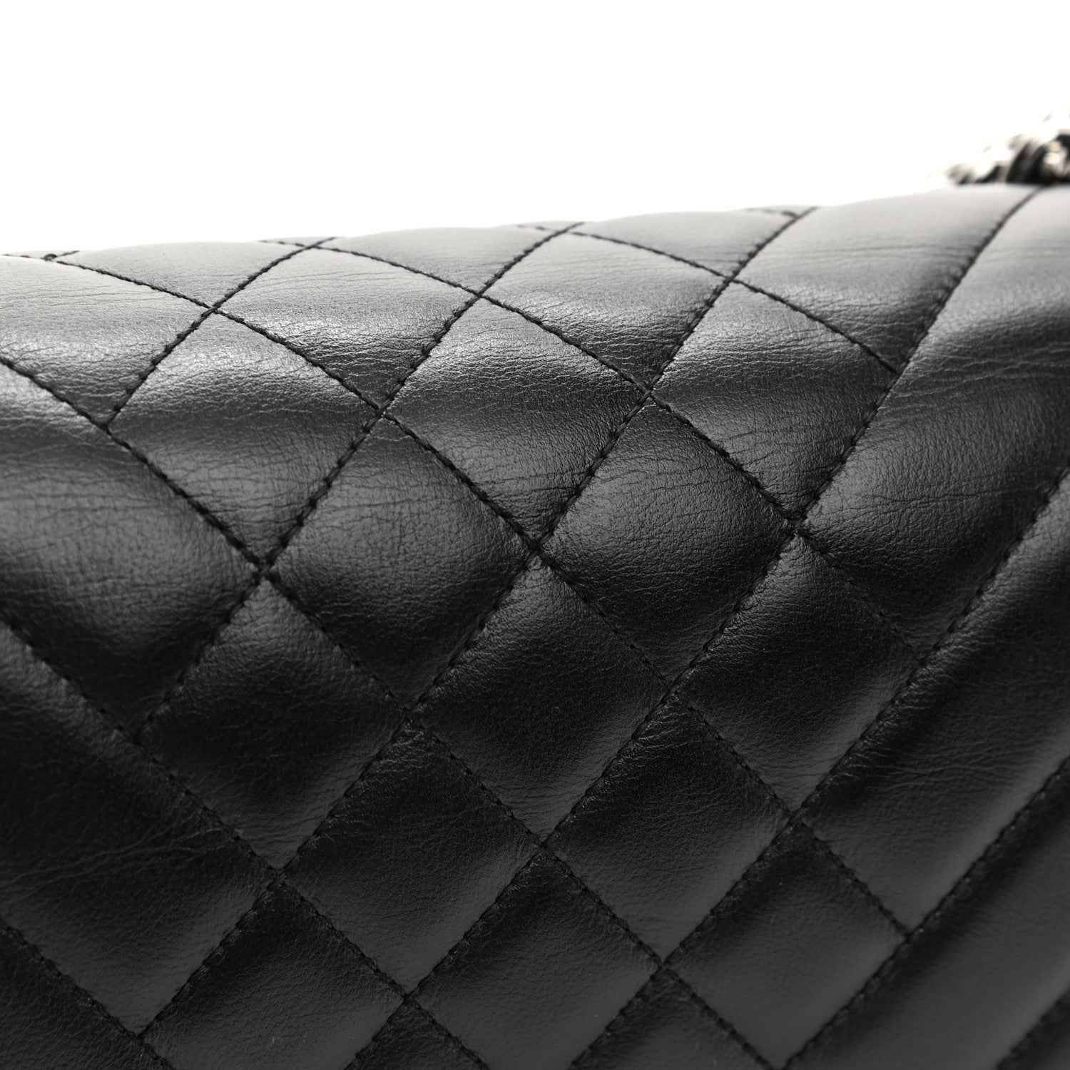 Chanel Calfskin Chevron Quilted Medium Boy Flap Black 9 of 12
