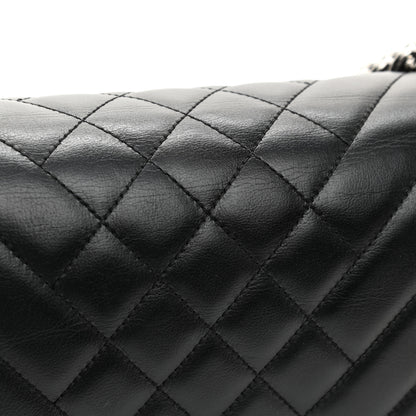 Chanel Calfskin Chevron Quilted Medium Boy Flap Black 9 of 12