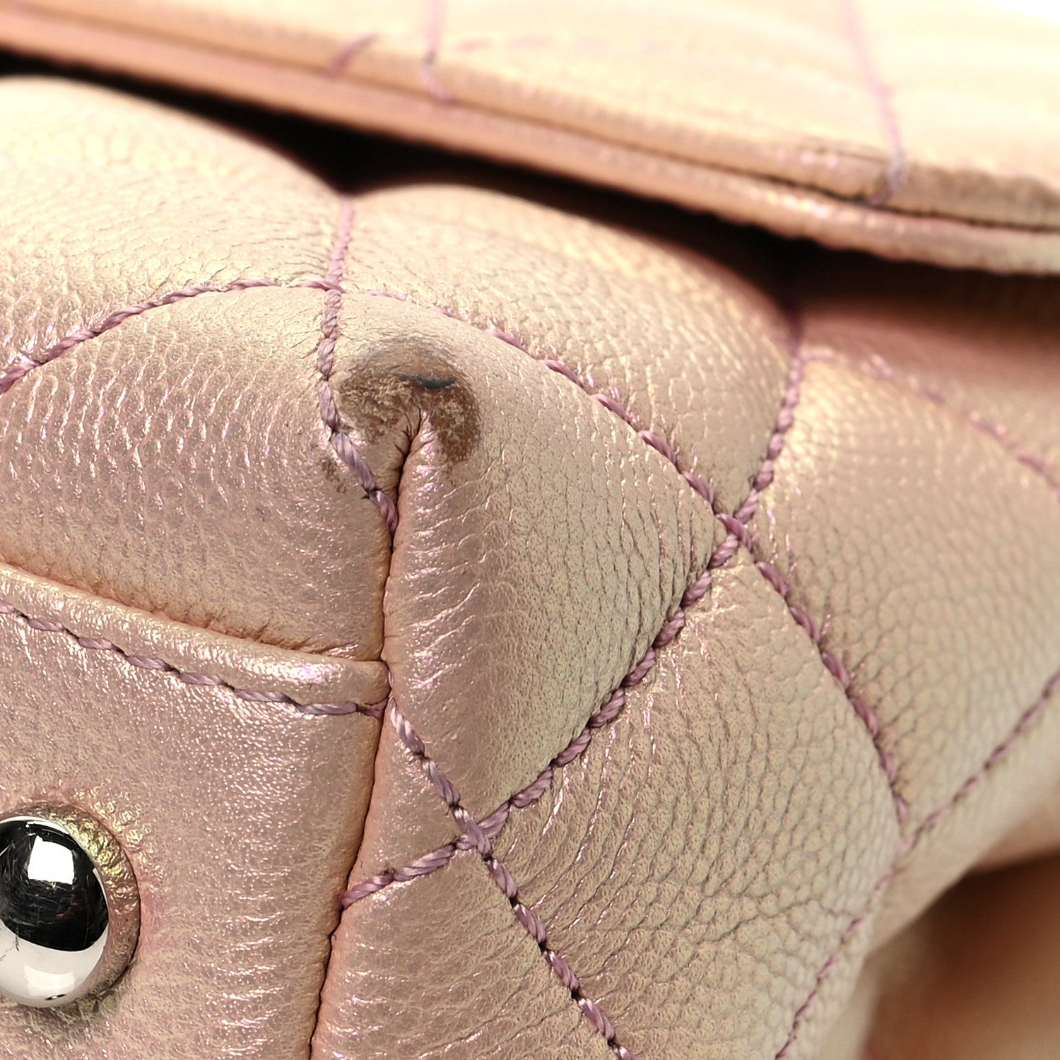 Chanel Iridescent Caviar Quilted Mini Coco Handle Flap Pink 10 of 10