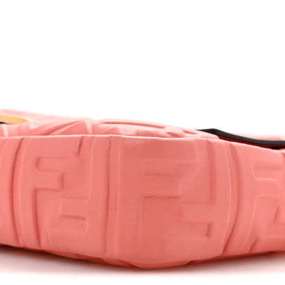 Fendi Nappa FF 1974 Embossed Baguette Rosa Pesca 10 of 10