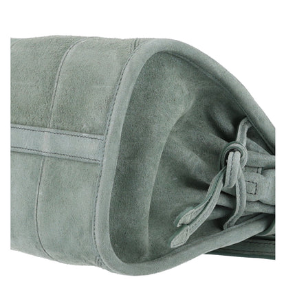 Prada Scamosciato Triangle Small Bonnie Shoulder Bag Salvia 10 of 10