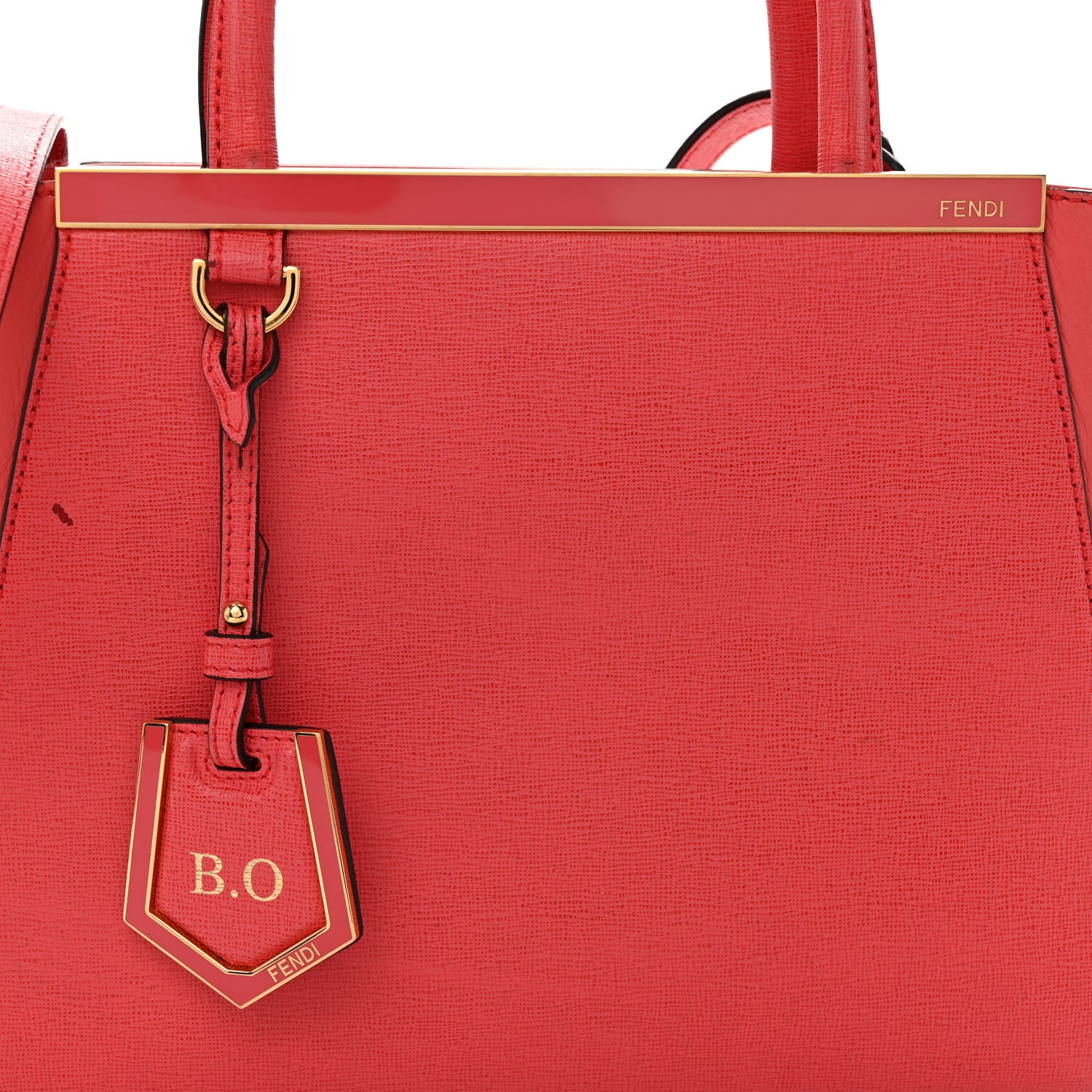 Fendi Vitello Elite Flamingo Petite 2Jours Tote Rosa Exstasy 8 of 12