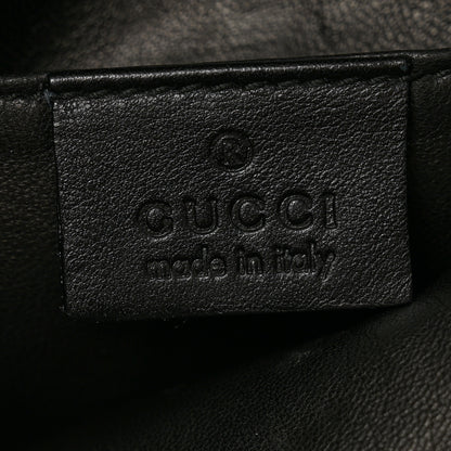 Gucci Snakeskin Bamboo Croisette Clutch Black Blue 7 of 10