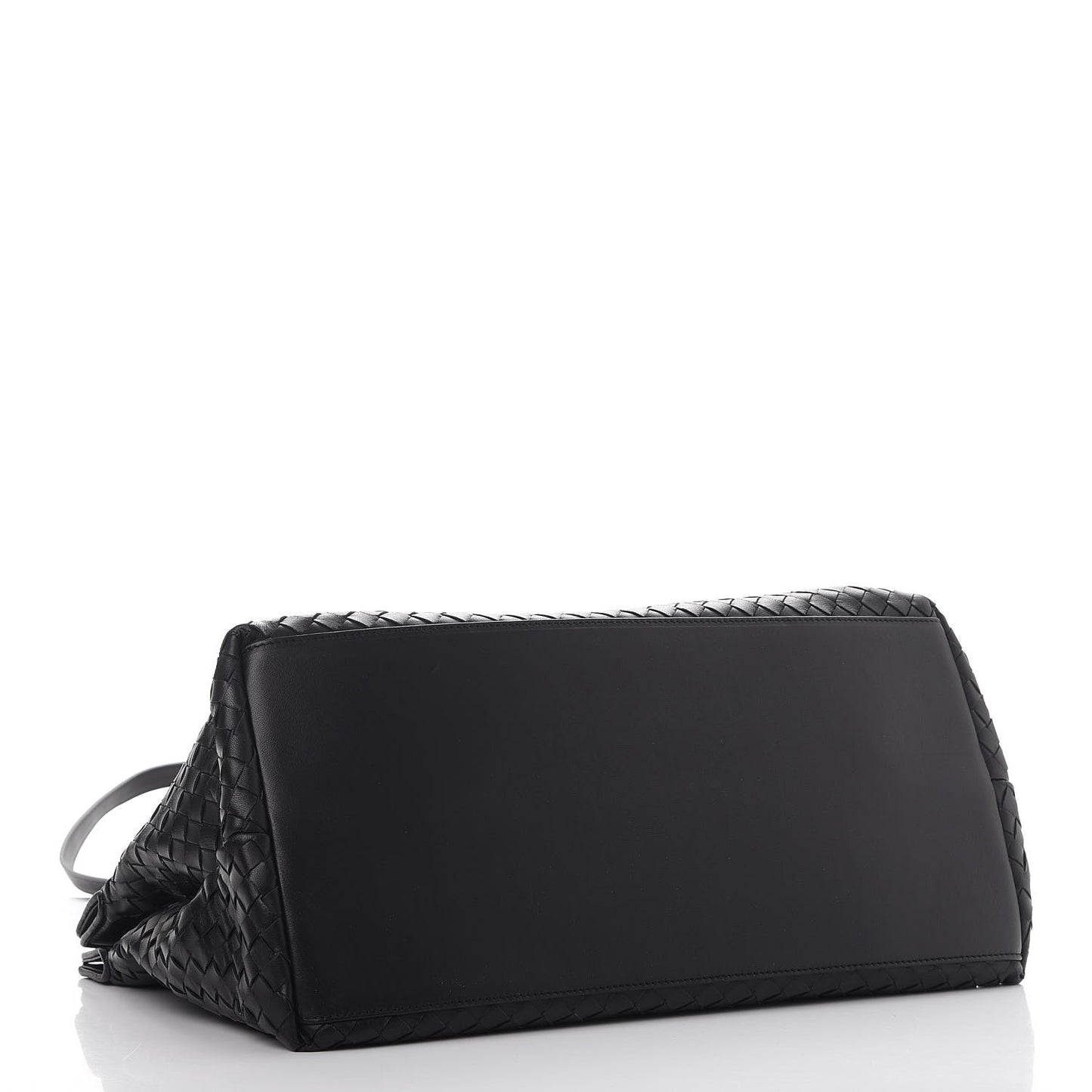 Nappa Intrecciato Large Top Handle Tote Black