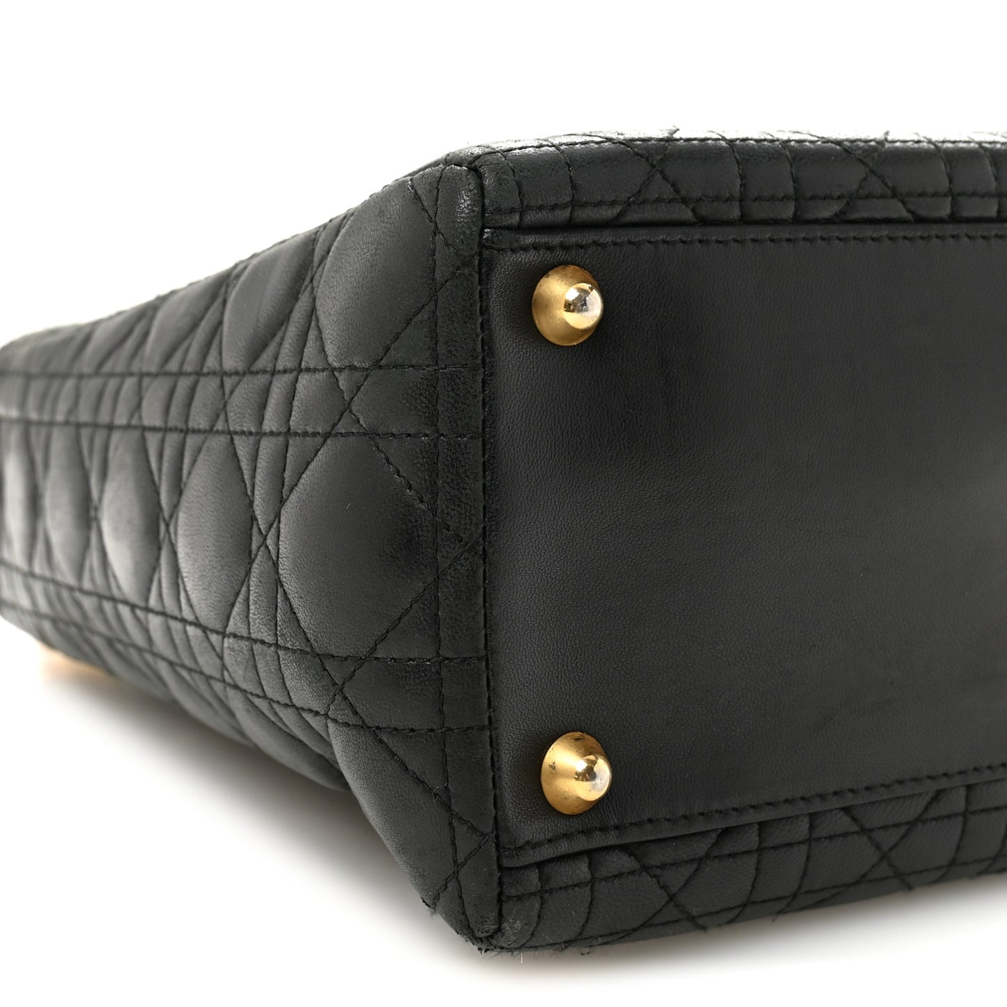 Lambskin Cannage Large Lady Dior Black