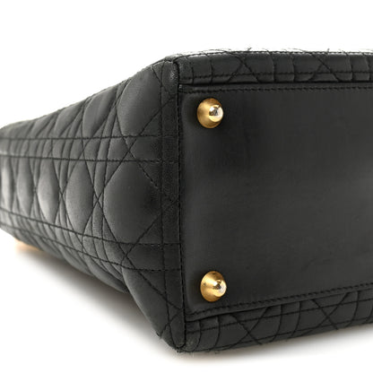 Christian Dior Lambskin Cannage Large Lady Dior Black 9 of 10