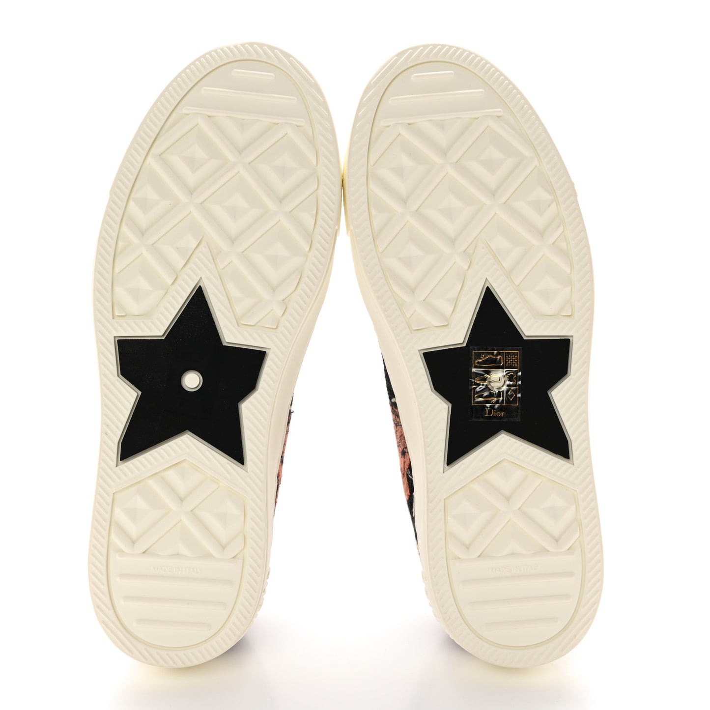 Canvas Jardin Botanique Embroidered Womens Walk'N'Dior Low Top Sneakers 36 Black Multicolor