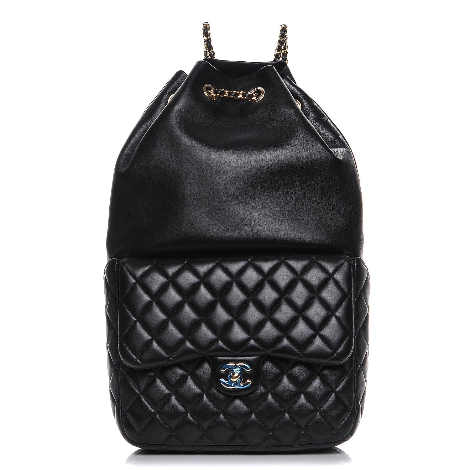 Chanel Lambskin Quilted Large In Seoul Backpack Navy 1 of 8