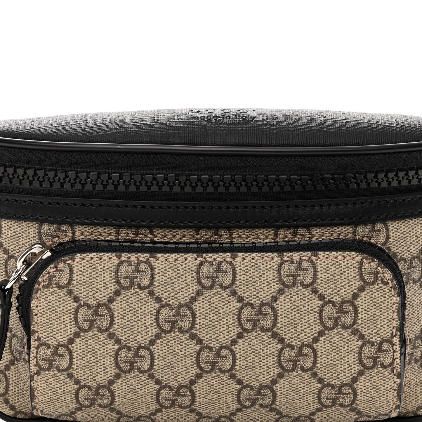 GG Supreme Monogram Belt Bag Black