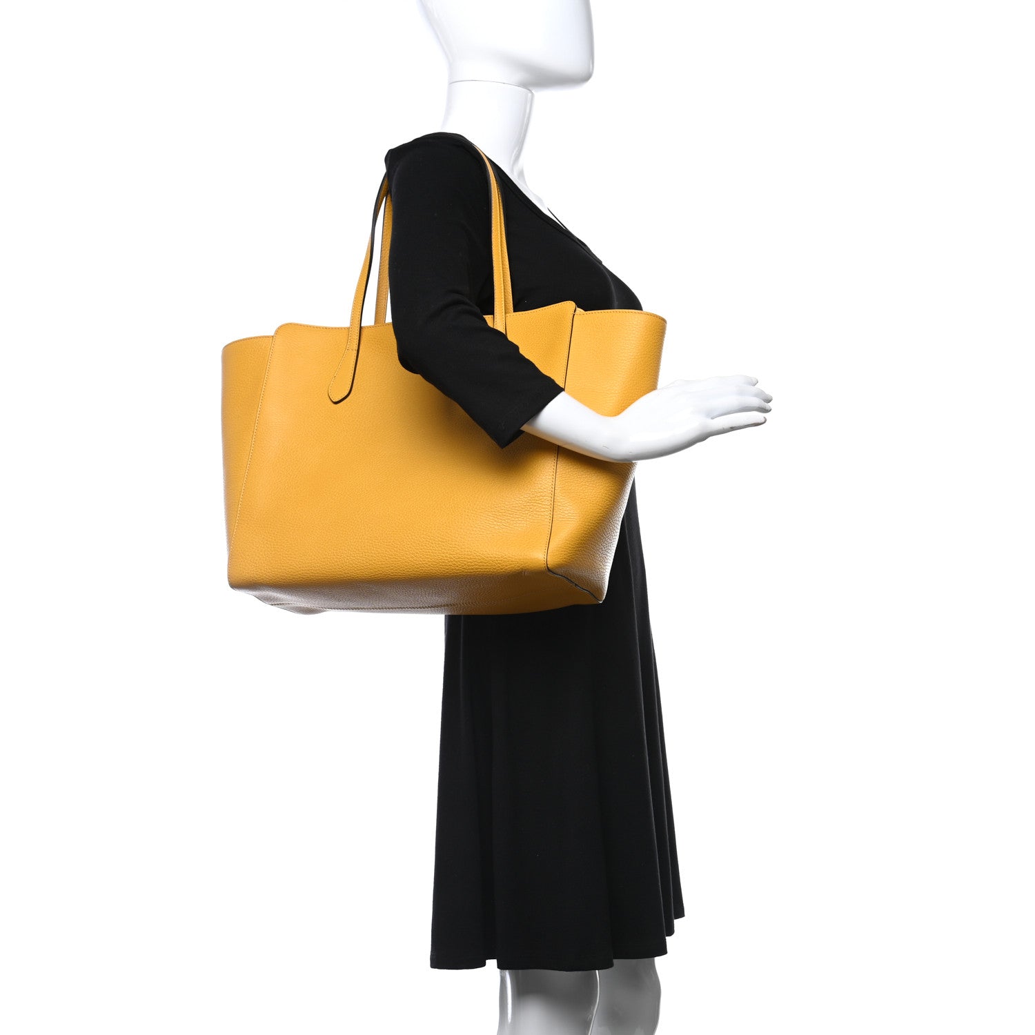 Gucci Dollar Calfskin Medium Swing Tote Yellow 2 of 20