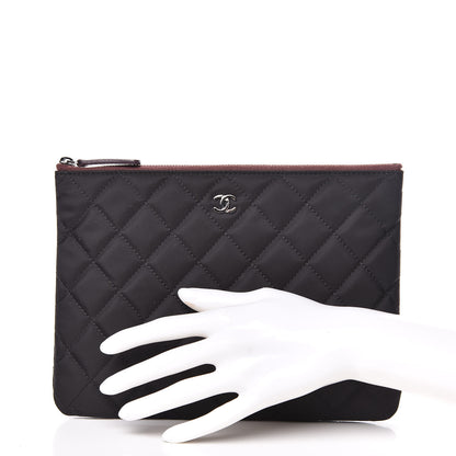 Chanel Nylon Quilted Medium Cosmetic Case Black 2 of 12